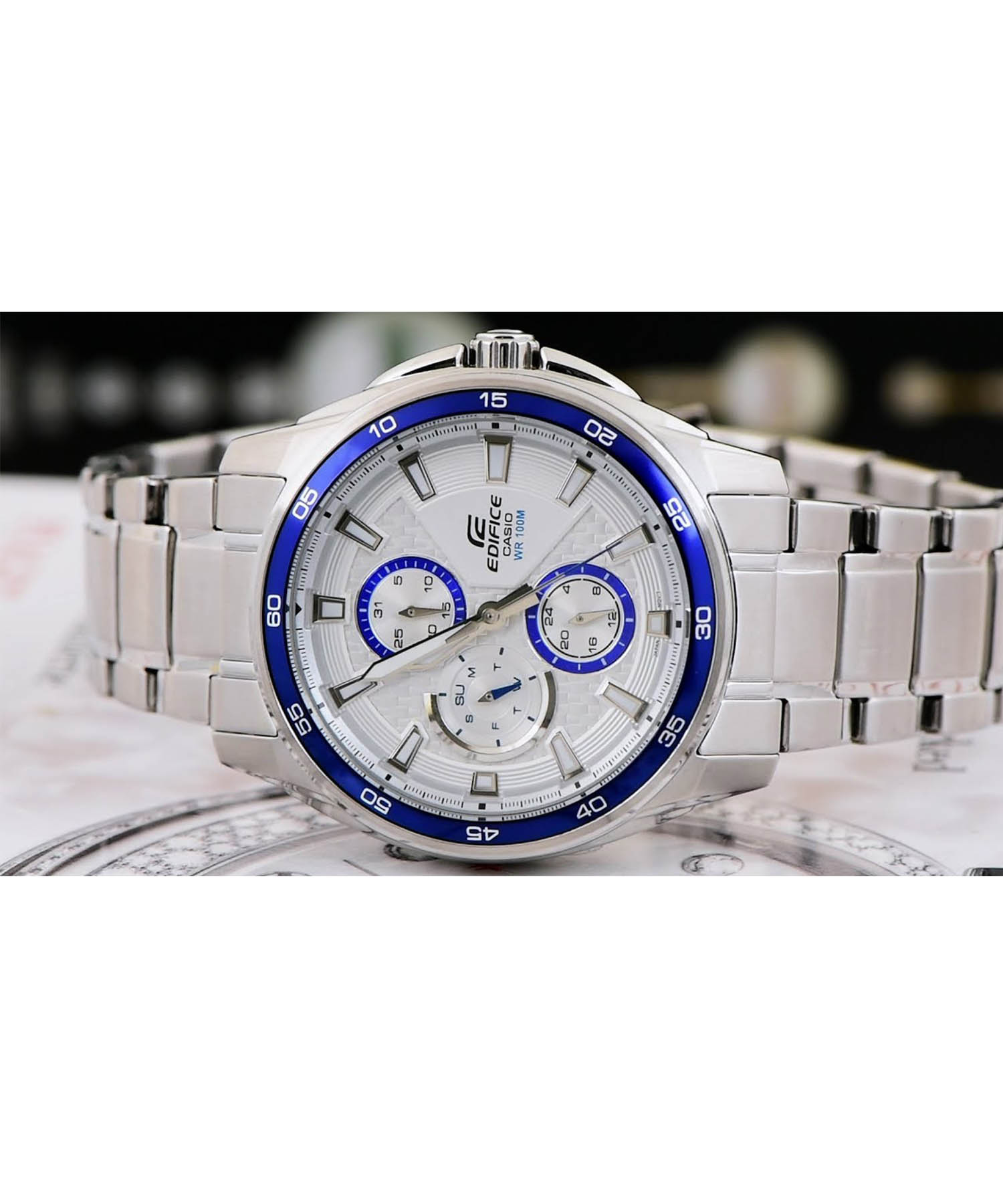 ساعت مچی مردانه کاسیو، زیرمجموعه EDIFICE، کد EF-334D-7AVUDF
