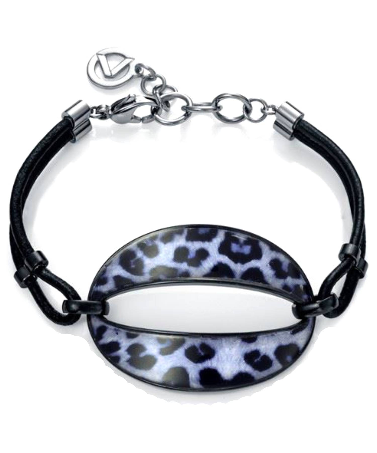 دستبند استیل و چرم زنانه ویسروی, کد 2219P09013