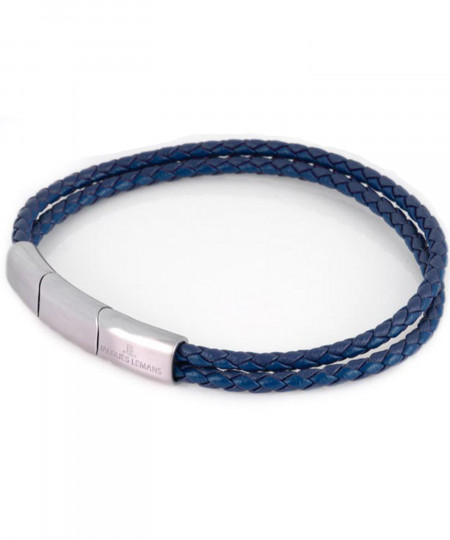 دستبند چرم مردانه ژاک لمن، کد S-B126E
