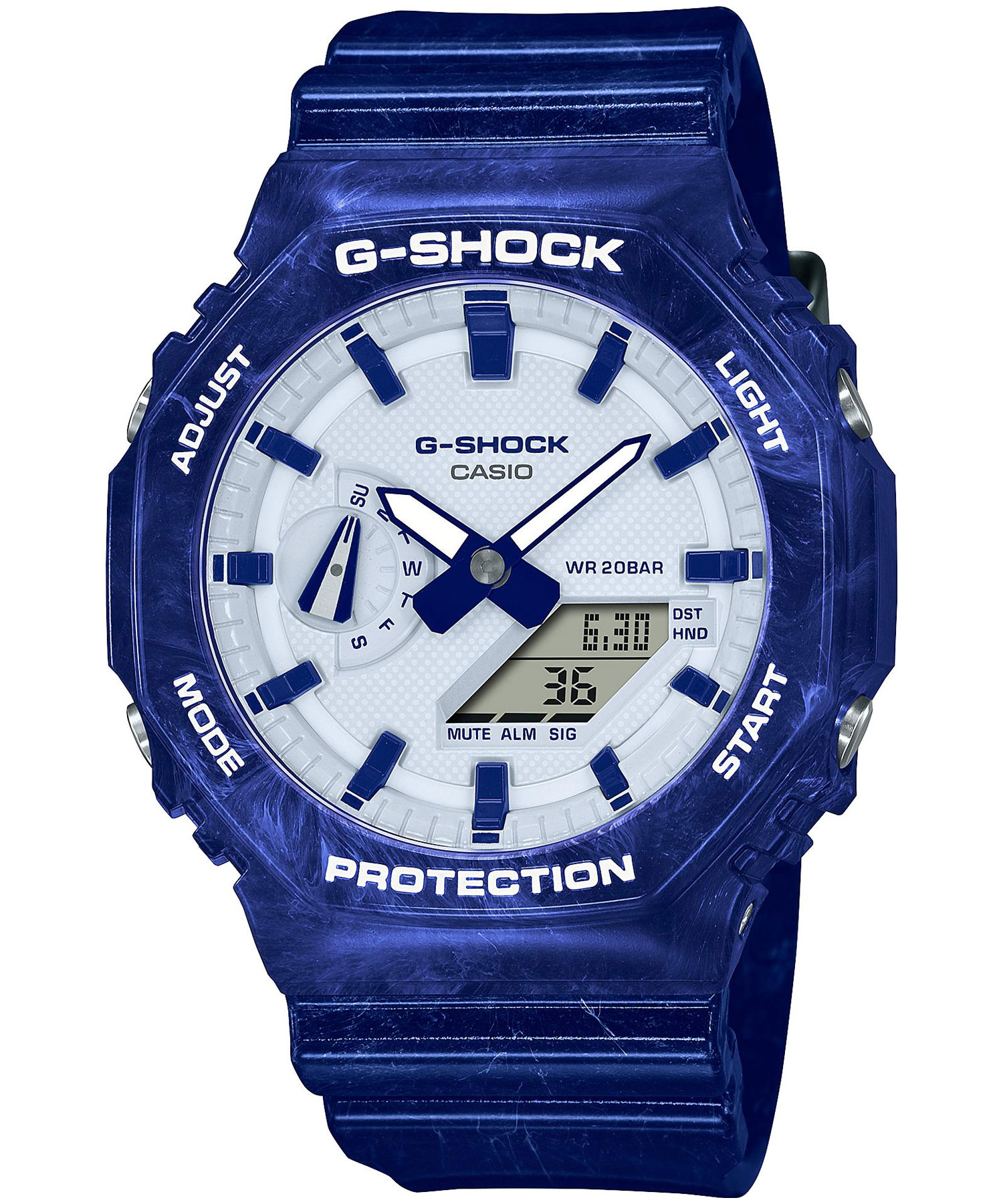 ساعت مچی مردانه کاسیو، زیرمجموعه G-Shock، کد GA-2100BWP-2ADR