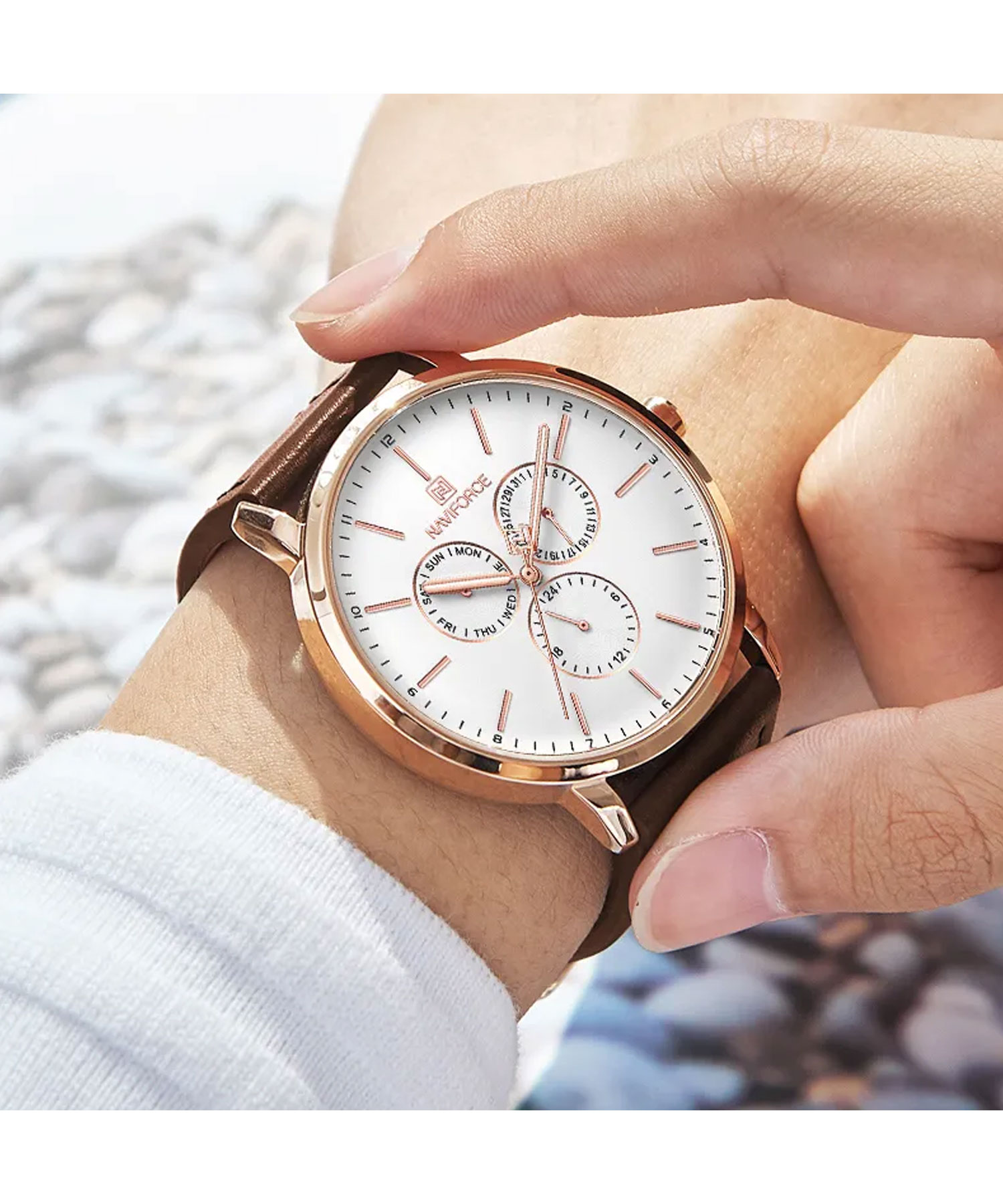 ساعت مچی مردانه نیوی فورس، کد NF3001RG/W