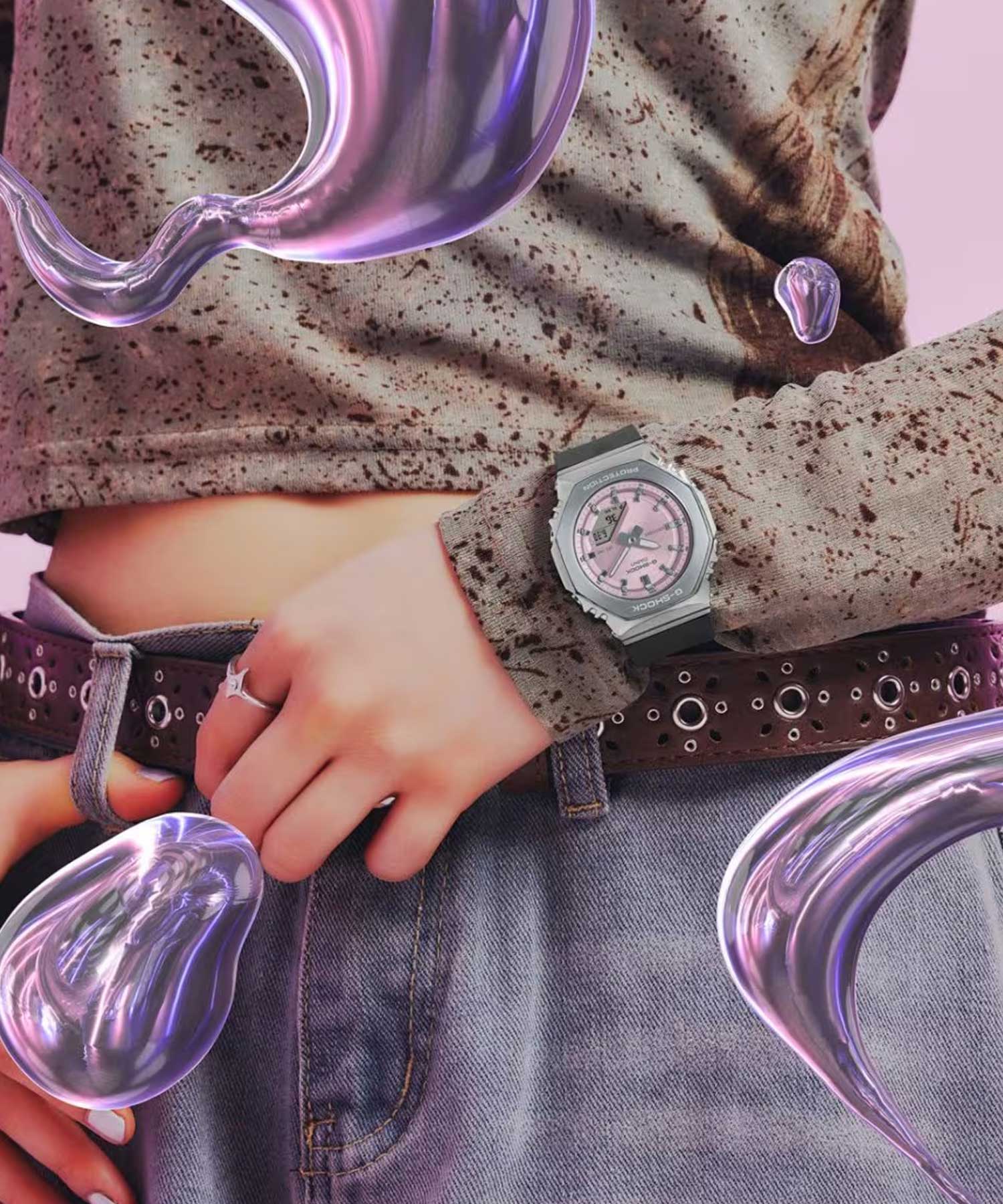 ساعت مچی زنانه کاسیو، زیرمجموعه G-Shock، کد GM-S2110-4ADR