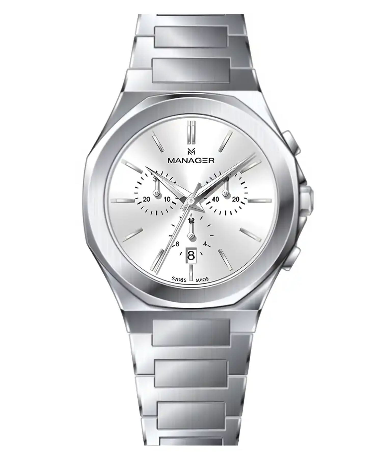 ساعت مچی مردانه منیجر، کد MAN-RS-112-SM