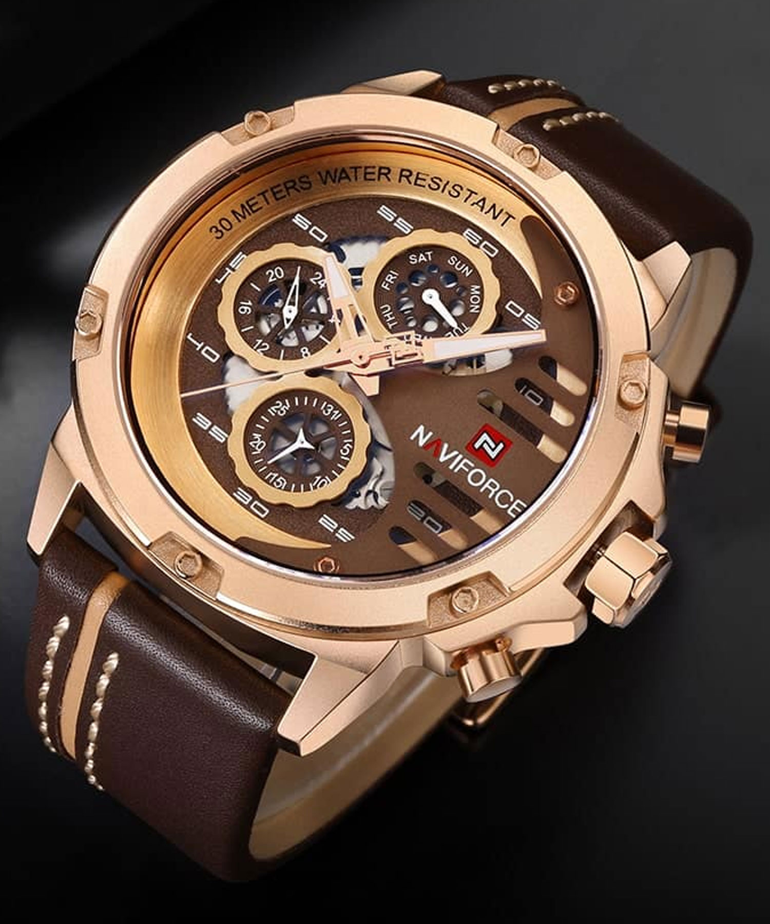 ساعت مچی مردانه نیوی فورس، کد NF9110LRG/CE/BN