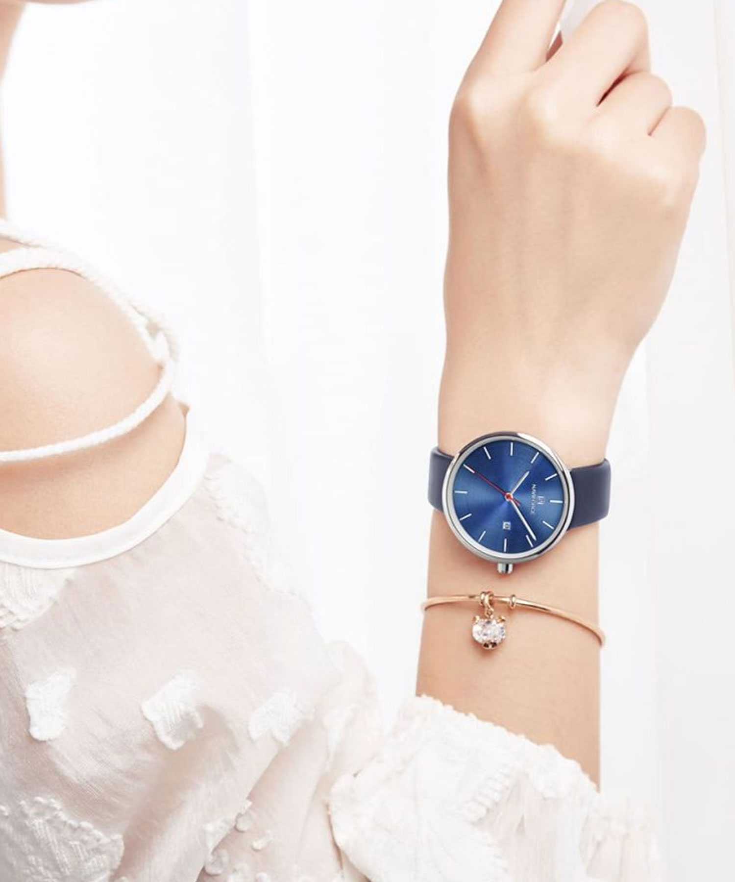 ساعت مچی زنانه نیوی فورس، کد NF5002LS/BE/BE