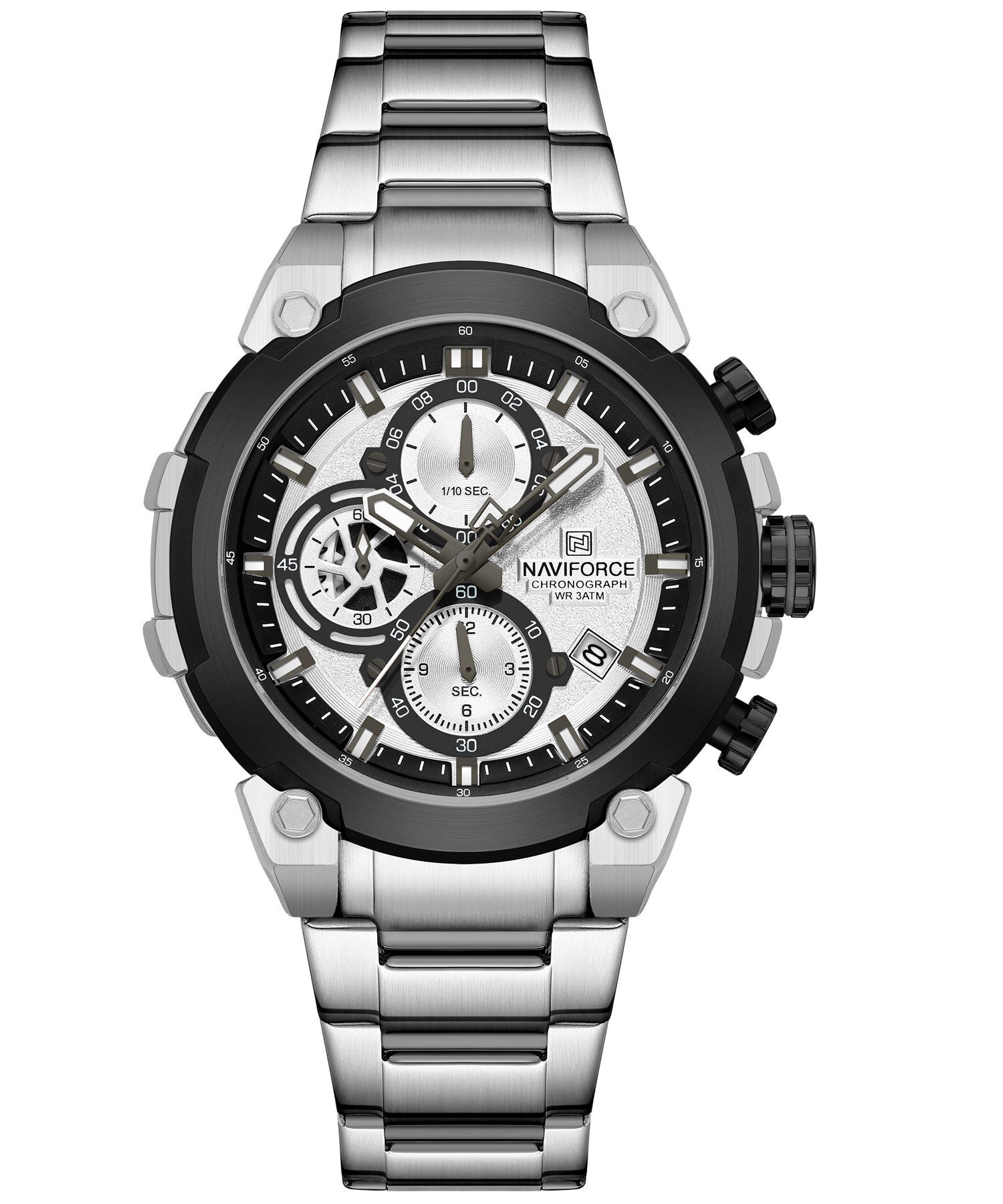 ساعت مچی مردانه نیوی فورس کد NF8071S/W/S