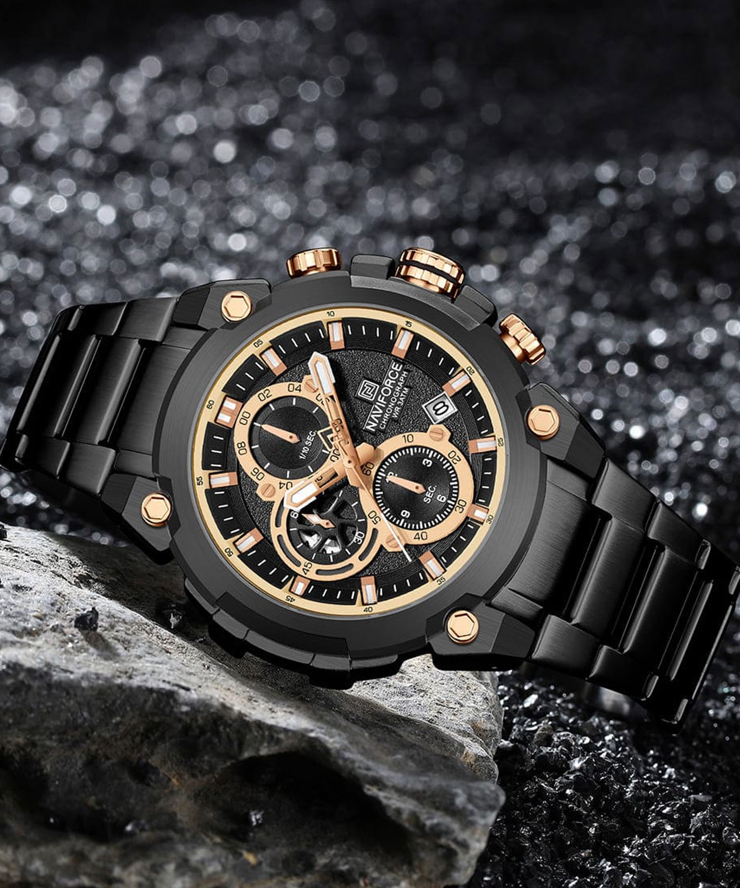 ساعت مچی مردانه نیوی فورس، کد NF8071B/RG/B