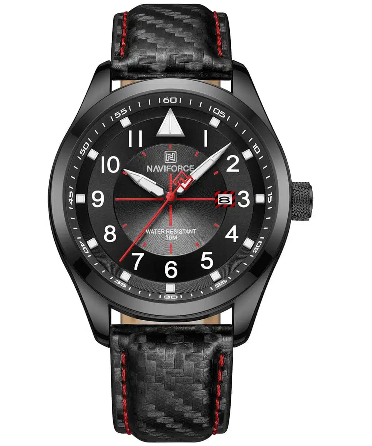 ساعت مچی مردانه نیوی فورس (Naviforce)، کد NF8022B/R، بند فلزی، صفحه سرمه ای