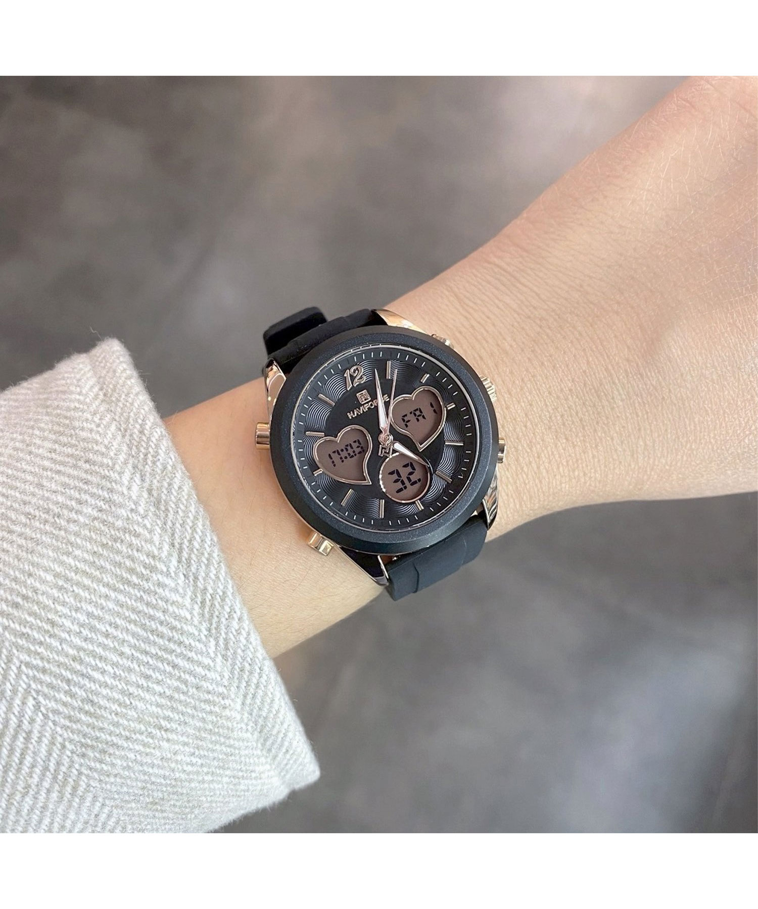 ساعت مچی زنانه نیوی فورس، کد NF5045TRG/B/B