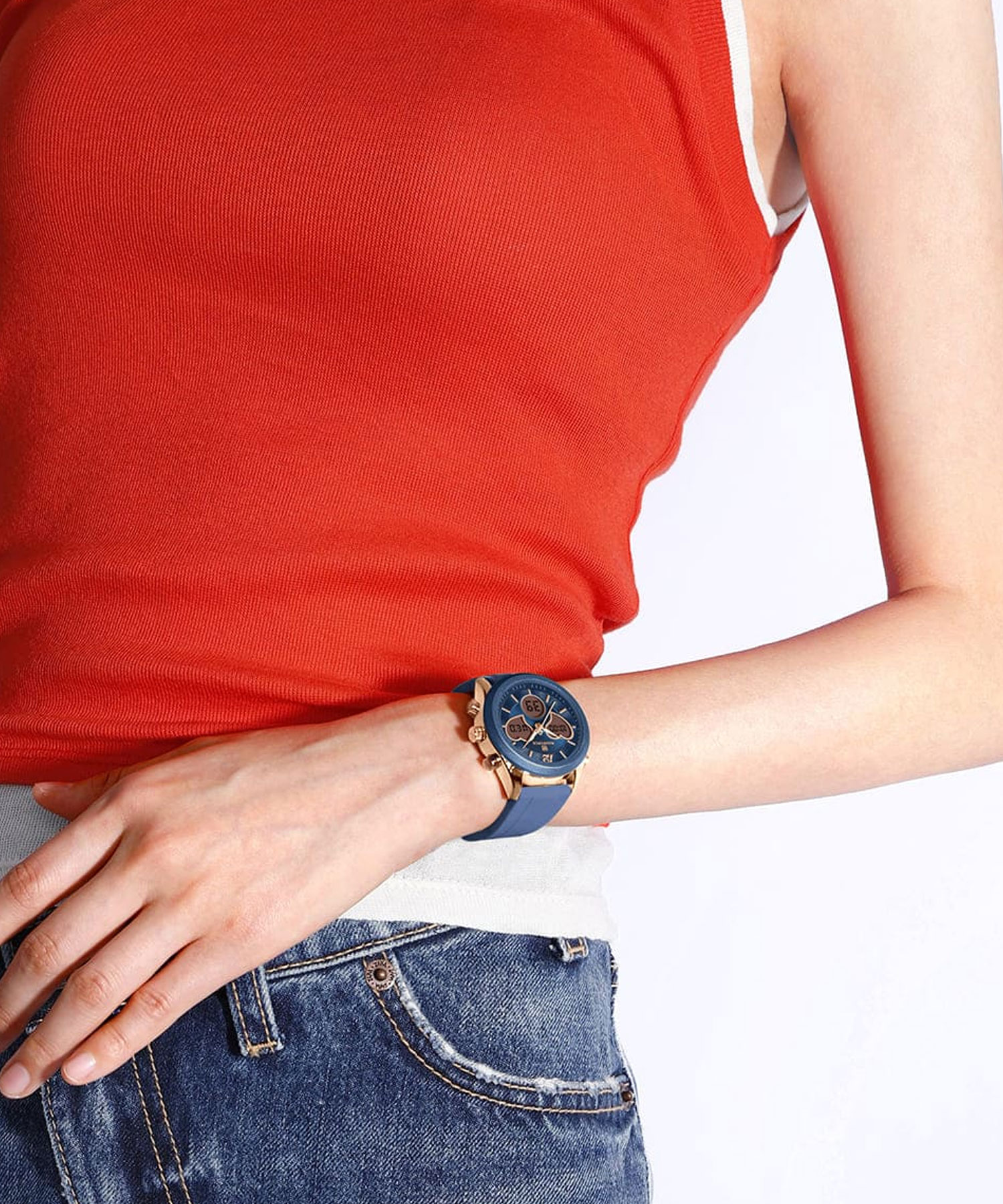 ساعت مچی زنانه نیوی فورس، کد NF5045TRG/BE/BE