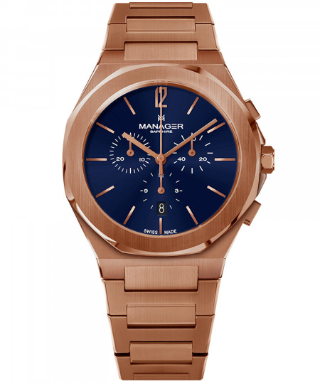 ساعت مچی مردانه منیجر، کد MAN-RS-08-RM